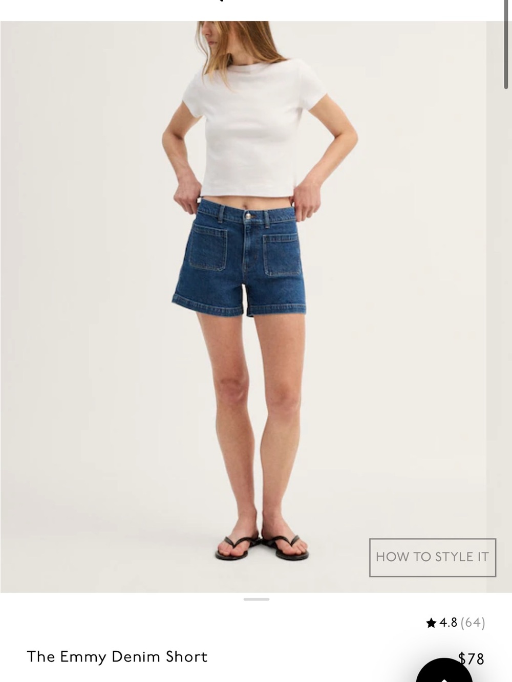 Madewell The Emmy Denim Short - Blue
